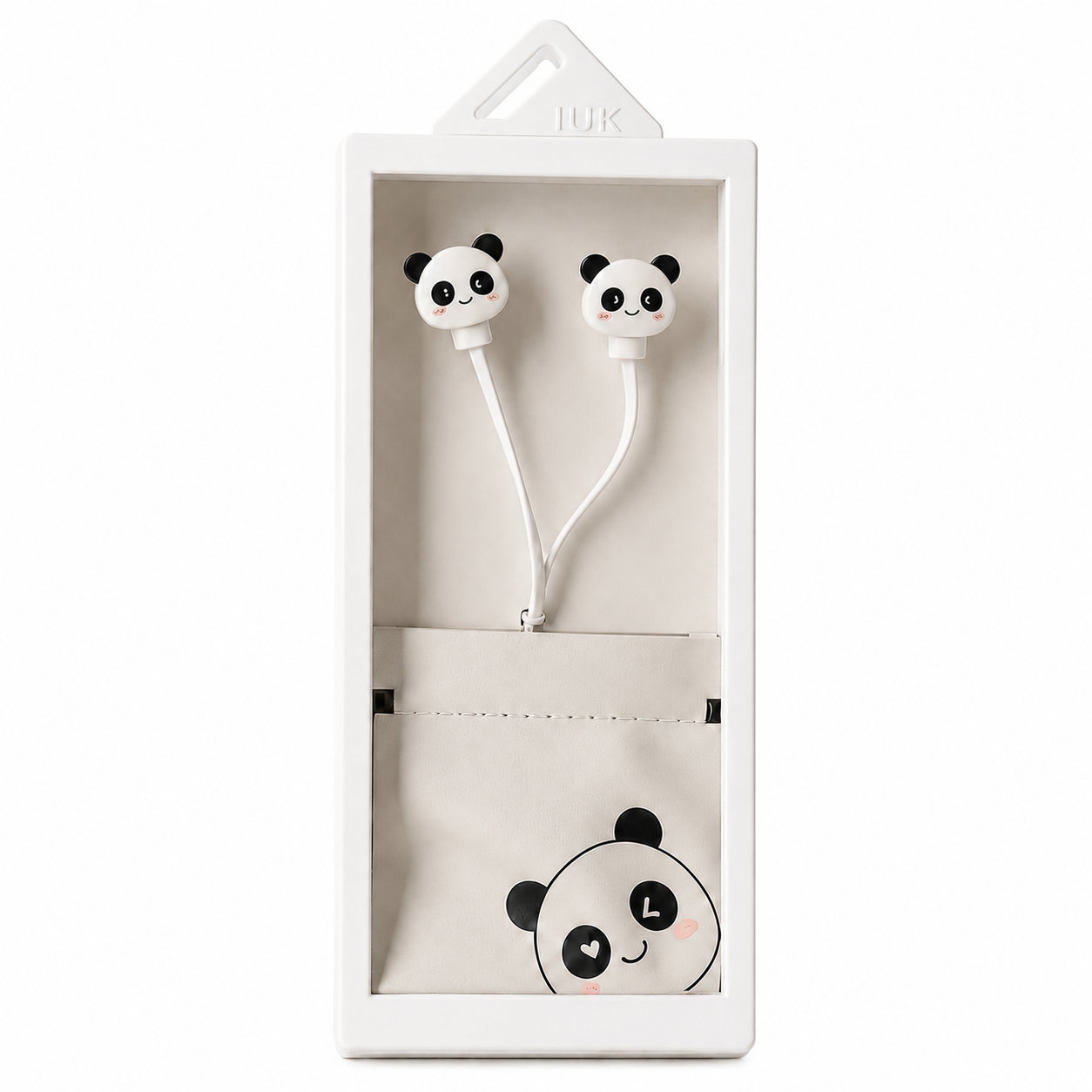 Cute Panda Earphones with Mini Carrying Pouch